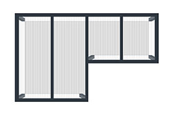 Schéma n°2 d'exemple de la configuration du Carport CLIMALUX Autoporté
