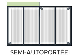 Schéma n°5 d'exemple de la configuration du Carport CLIMALUX Autoporté