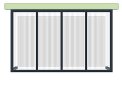 Schéma n°1 d'exemple de la configuration standard du Carport CLIMALUX Solaire