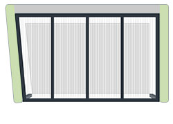 Schéma n°4 d'exemple de la configuration personnalisée du Carport CLIMALUX NEOLINE