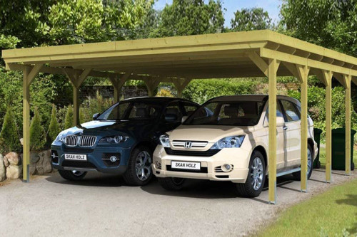 Photo n°1 du Carport Bois LAUSITZ à Toit Plat