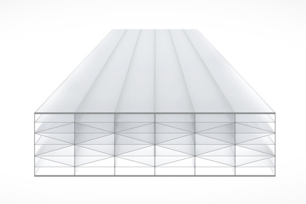 Schéma de la Plaque Polycarbonate 32mm TOP-X11 Opal Schéma de la Plaque Polycarbonate 32mm TOP-X11 Opal