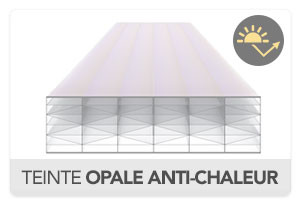 Plaque Polycarbonate 32mm RELAX 5M Opal Anti-chaleur