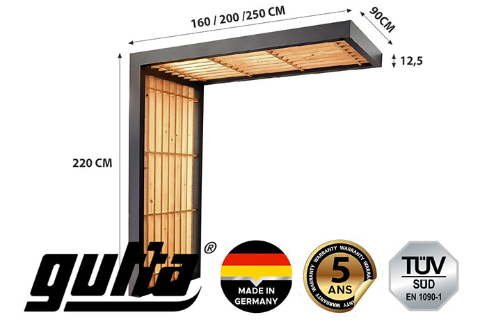 Schéma de l'Auvent de Porte d'Entrée BS TIMBER-LINE