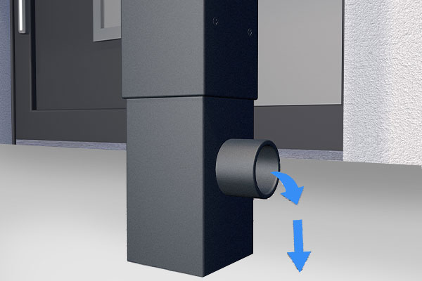 Photo de l'Auvent de Porte d'Entrée BS avec descente dans le poteau