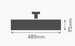 Schema des dimensions de face du chauffage