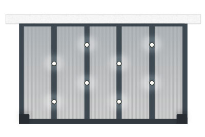 Schema d'exemple n°2 d'une configuration d'implantation des spots LED