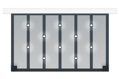 Schema d'exemple n°4 d'une configuration d'implantation des spots LED