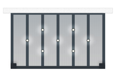 Schema d'exemple n°5 d'une configuration d'implantation des spots LED