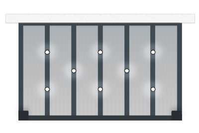 Schema d'exemple n°6 d'une configuration d'implantation des spots LED