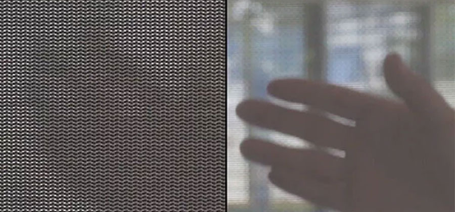 Photo du niveau d'opacité des toiles du Store Screen VIZEO