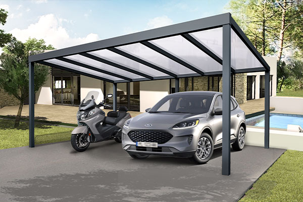 Photo d'un Carport Aluminium CLIMALUX Autoporté