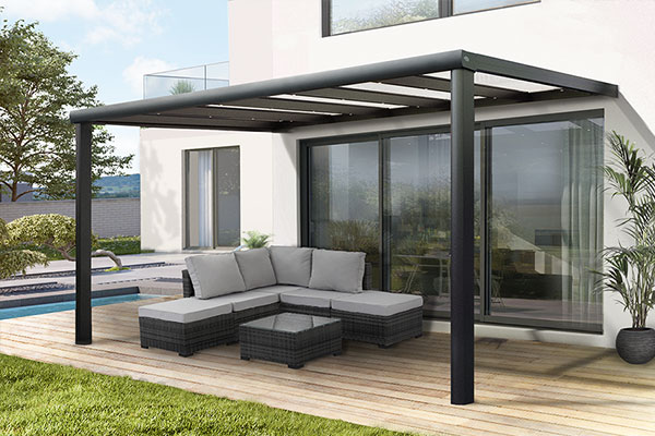 Photo d'une Pergola Bioclimatique SUNLITE Autoportée