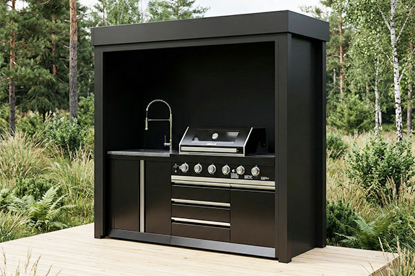 Photo du SMOKEBOX Essentiel S équipé d'un store de façade