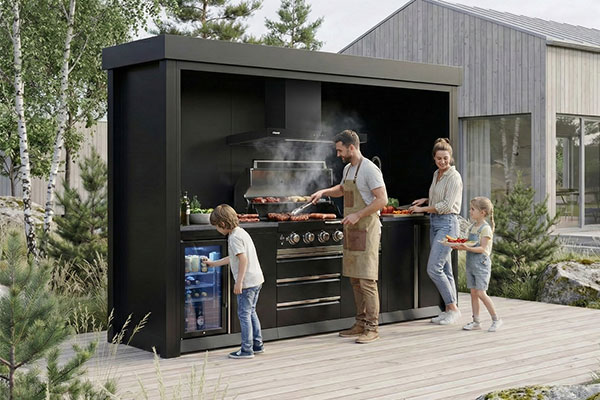 Photo du SMOKEBOX Essentiel XL équipé d'un store de façade