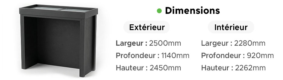 Schéma et dimensions de la Cuisine Extérieure SMOKEBOX M