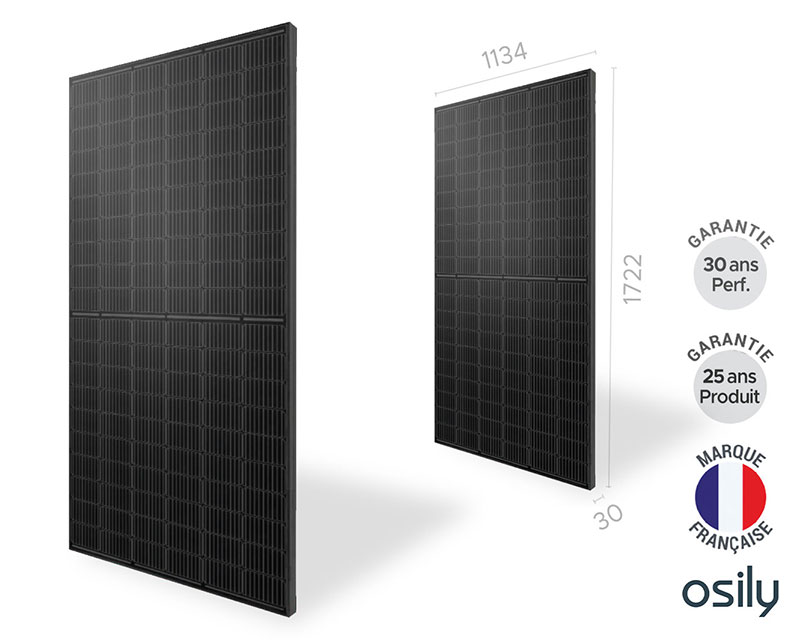 Photo des Panneaux Solaires OSILY Mono ALL BLACK installés