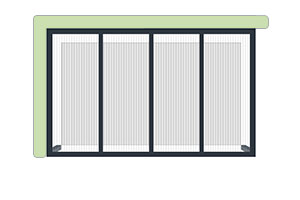 Support wall on the left