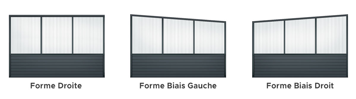 Schéma de la Paroi Latérale Mixte pour Pergola
