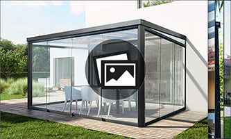 Photo n°1 des Rideaux de Verre pour Pergola