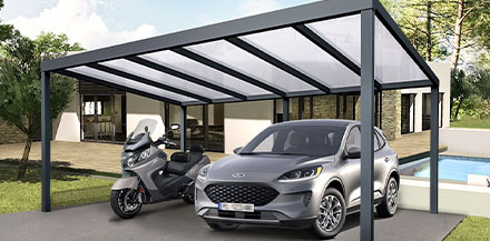 Photo d'un carport aluminium