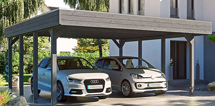 Photo d'un carport bois