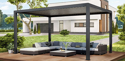 Photo d'une pergola bioclimatique