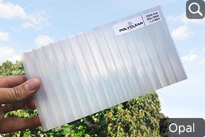 Plaque polycarbonate opale translucide pour véranda - 4x0,98m ép.16mm 