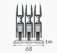 Picto du Rail AL22 Plat 3 Voies