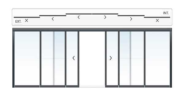 Exemple d'implantation de la Porte Vitrée pour Dressing n°3