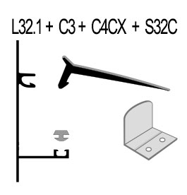 Schema du Pack Profil latéral du Kit 32mm