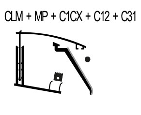 Schema du Pack Profil Mural du Kit 16mm