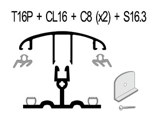 Schema du Pack Profil de Jonction du Kit 16mm