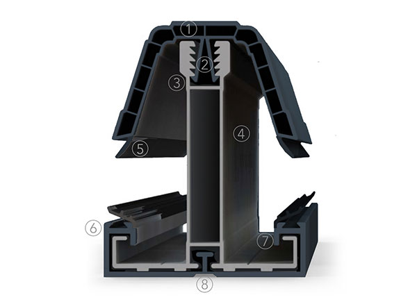 Schéma numéroté du Porteur de la Véranda en Kit