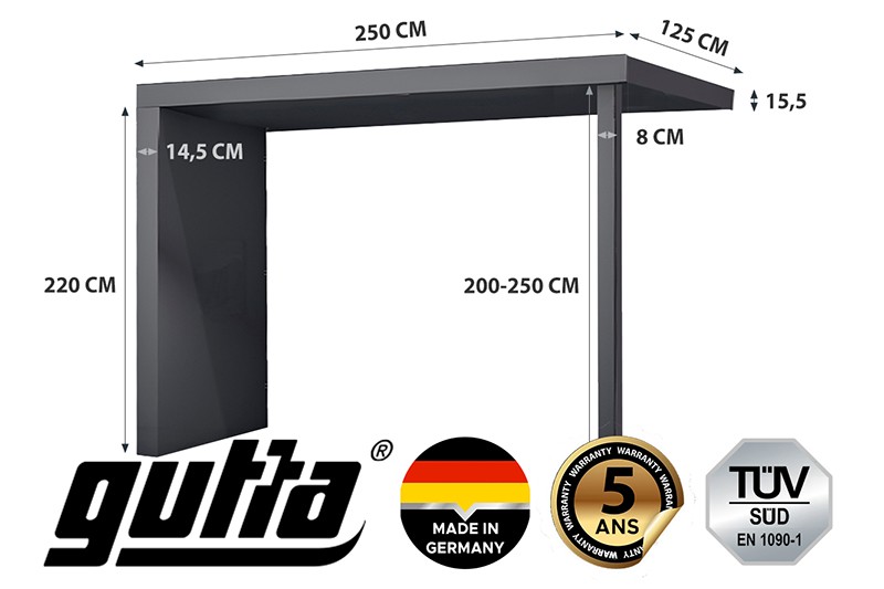Diagram of the BS XL Front Door Canopy