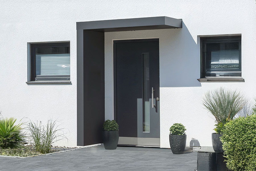 Photo de l'Auvent de Porte d'Entrée BS paroi latérale sans LED