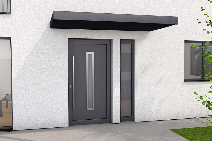 Photo de l'Auvent de Porte d'Entrée BS sans poteau ni paroi latérale