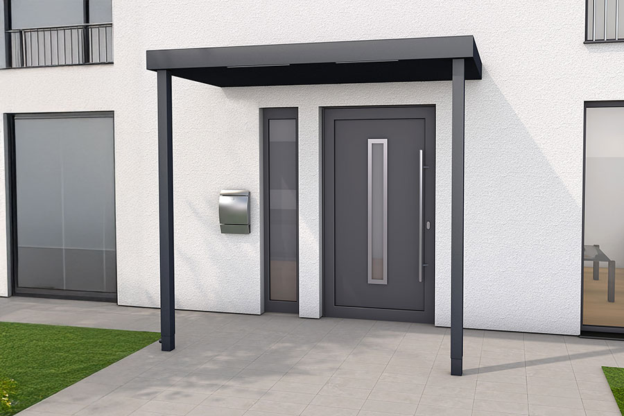 Photo de l'Auvent de Porte d'Entrée BS avec poteaux