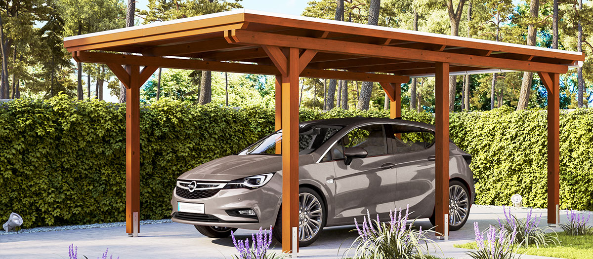 Photo d'un Carport Bois EMSLAND Autoporté
