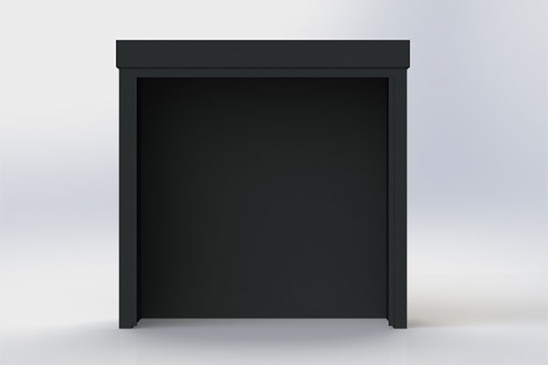 Photo du SMOKEBOX Essentiel M équipé d'un store de façade