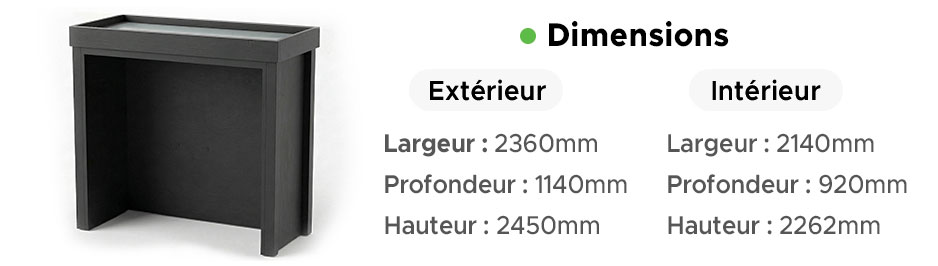 Schéma et dimensions de la Cuisine Extérieure SMOKEBOX S