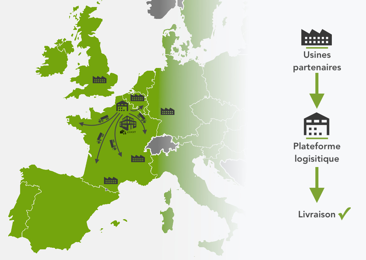 Carte du circuit de commande chez CLIKIT