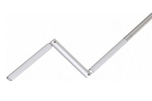Crank handle on the left