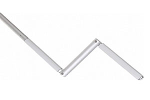 Crank handle on the right