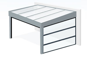 Horizontal Polycarbonate Wall Option