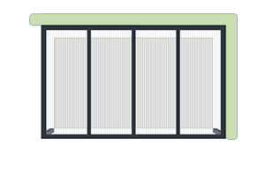 Support wall on the right