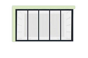 Support wall on the left