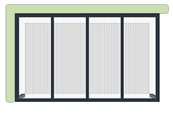 Schéma n°2 d'exemple de la configuration standard de la Pergola CLIMAX