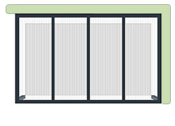 Schéma n°3 d'exemple de la configuration standard de la Pergola CLIMALUX TRADITION