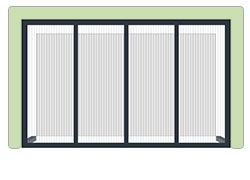 Schéma n°4 d'exemple de la configuration standard de la Pergola CLIMALUX TRADITION